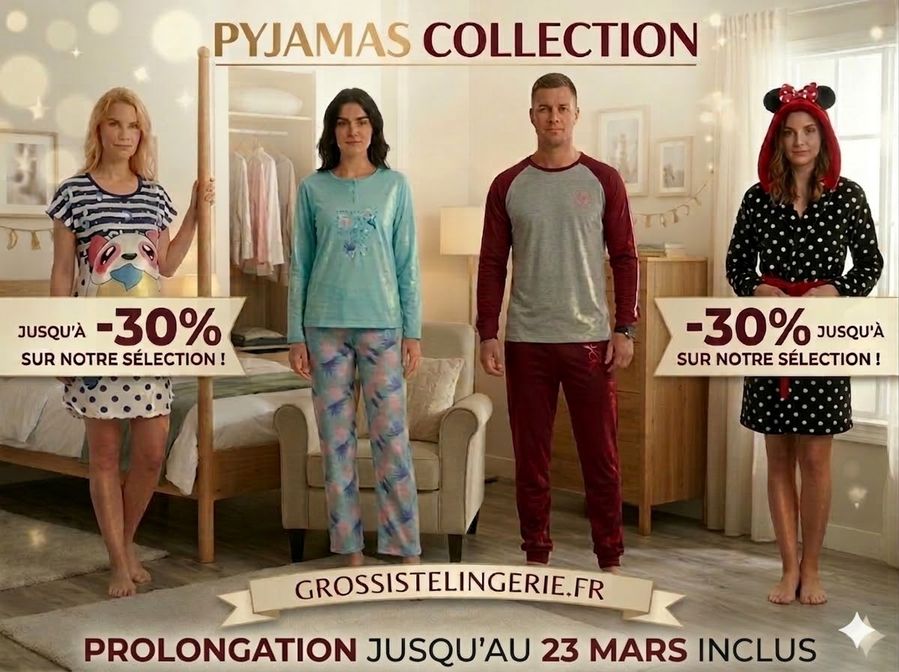 Grossiste lingerie, soutien-gorge, strings, tanga, boxers, bas, collants, leggins, pyjama, etc.