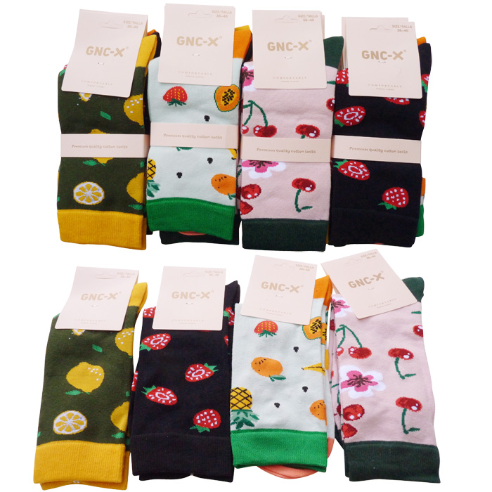 1 Paquet de 12 paires Chaussettes Femme Motifs Mélangés 6 (x2) - Grossiste  France - Grossiste en ligne